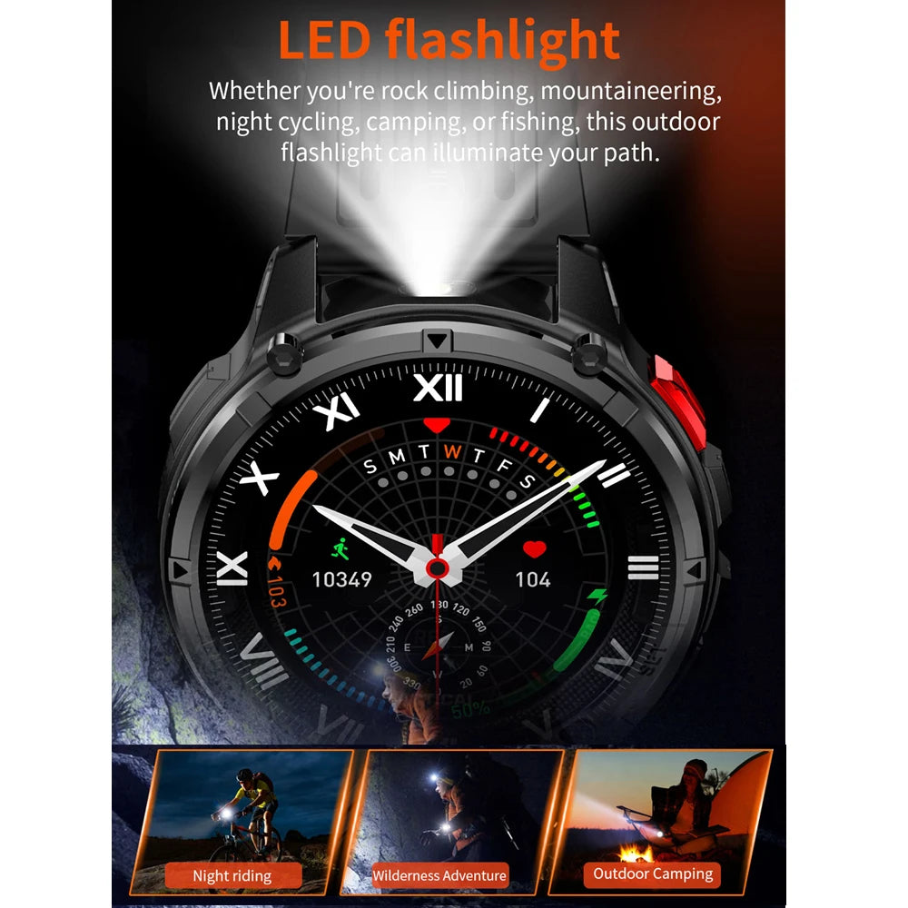 2026 novo T-Rex3 pro 1100mah bateria relógio inteligente gps caminho 5atm à prova dwaterproof água esportes run rastreador ao ar livre bússola militar smartwatch