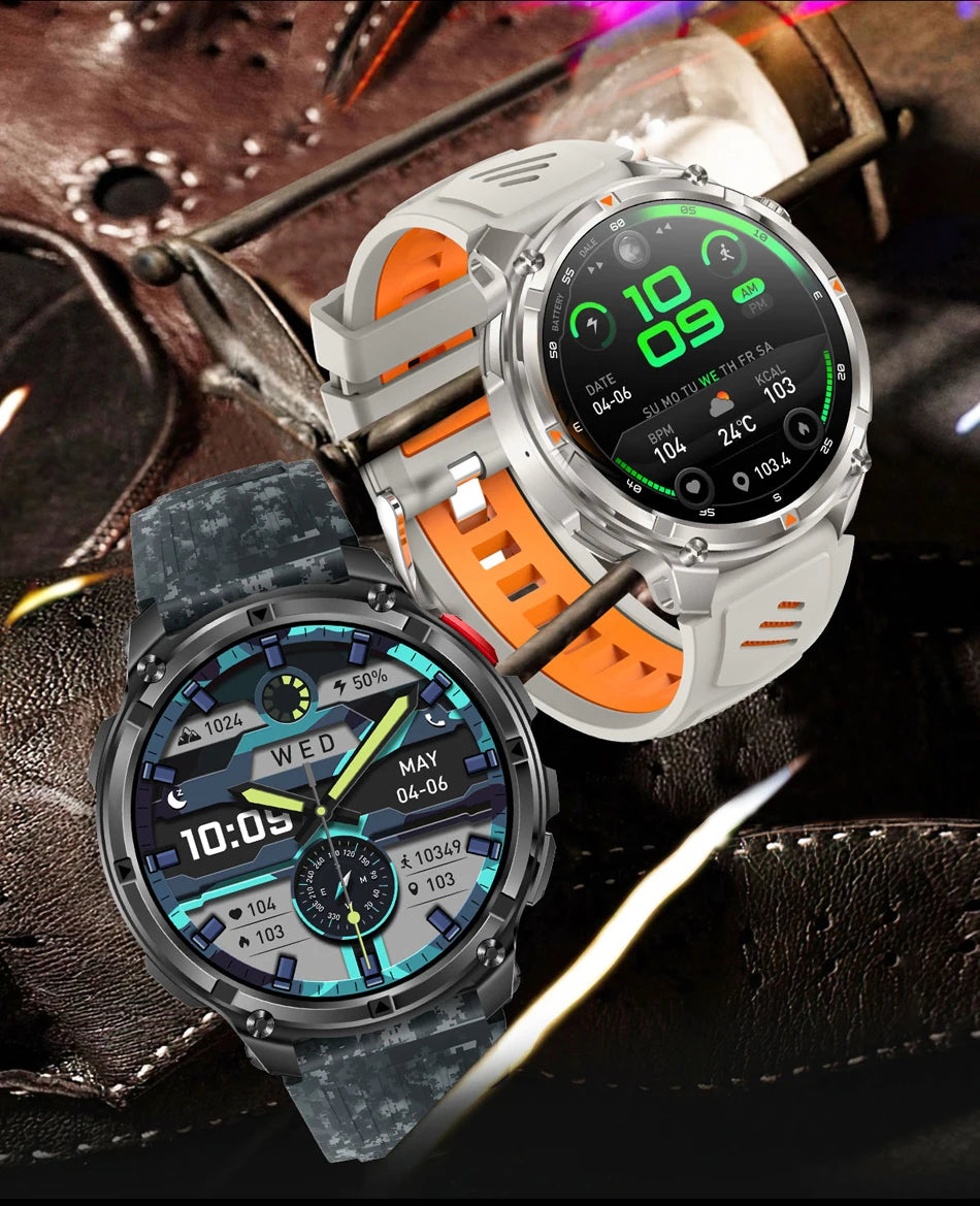 2026 novo T-Rex3 pro 1100mah bateria relógio inteligente gps caminho 5atm à prova dwaterproof água esportes run rastreador ao ar livre bússola militar smartwatch