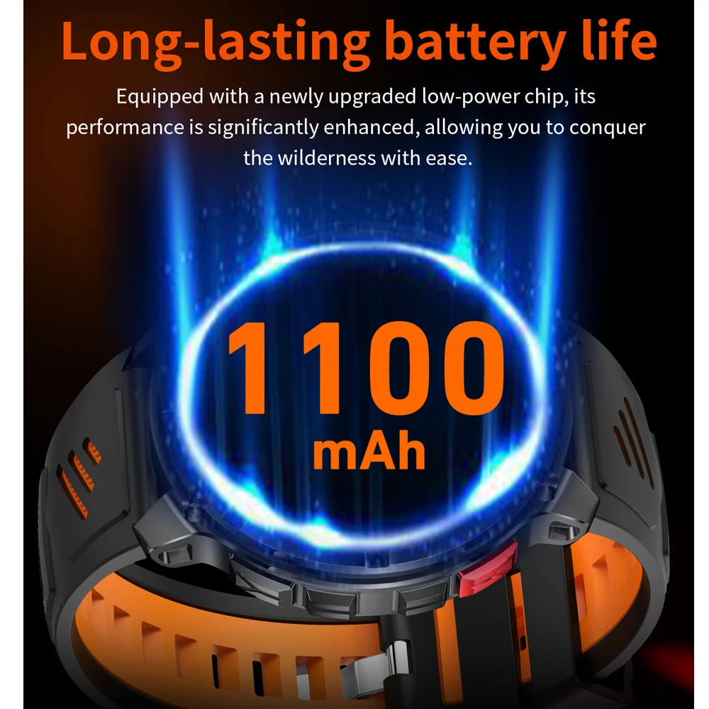 2026 novo T-Rex3 pro 1100mah bateria relógio inteligente gps caminho 5atm à prova dwaterproof água esportes run rastreador ao ar livre bússola militar smartwatch